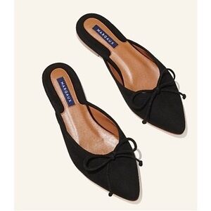 MARGAUX The Ballet Mule in Black Suede 9.5-10 Wide